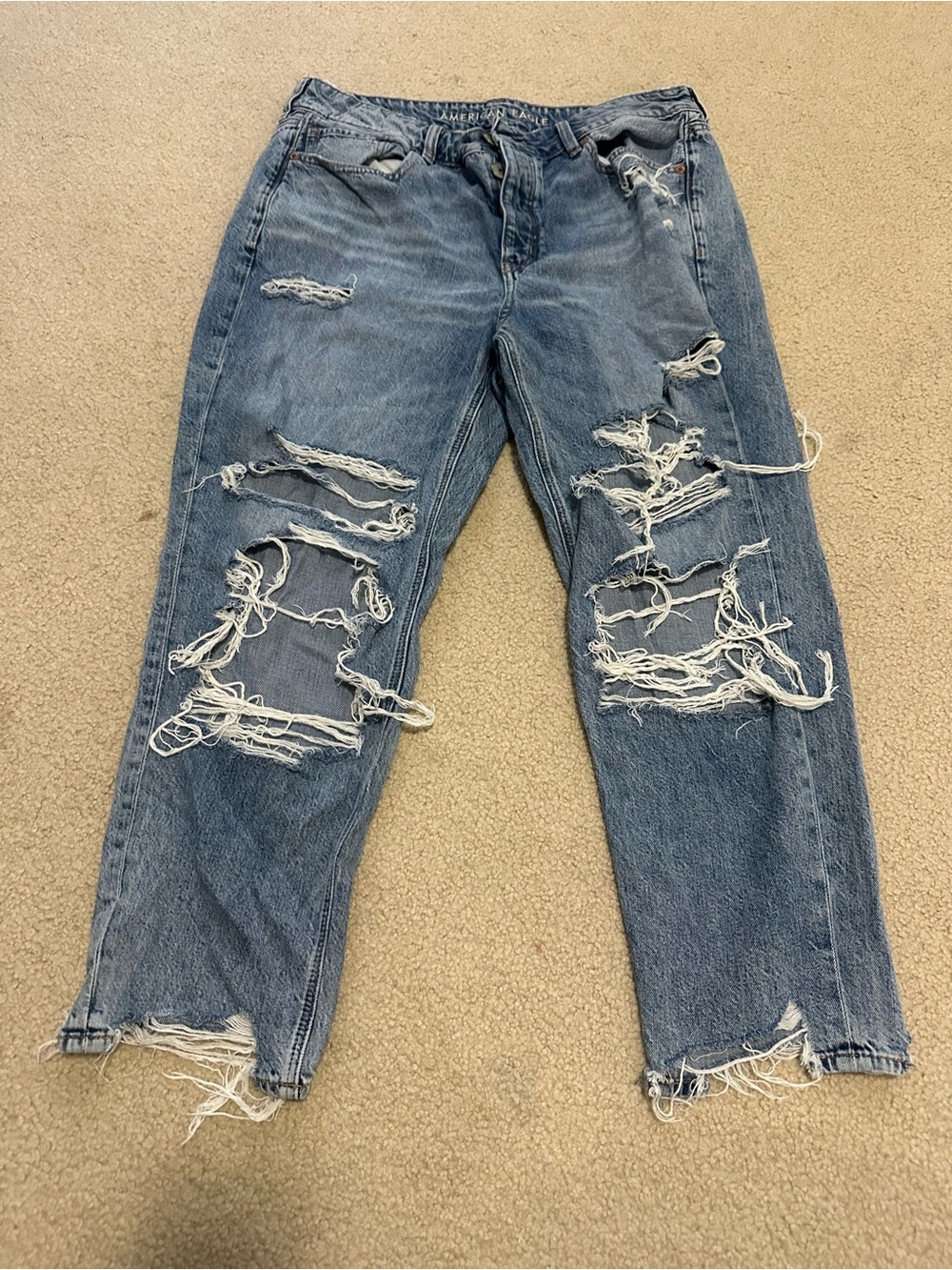 AE Distressed Women's Blue Denim Jeans